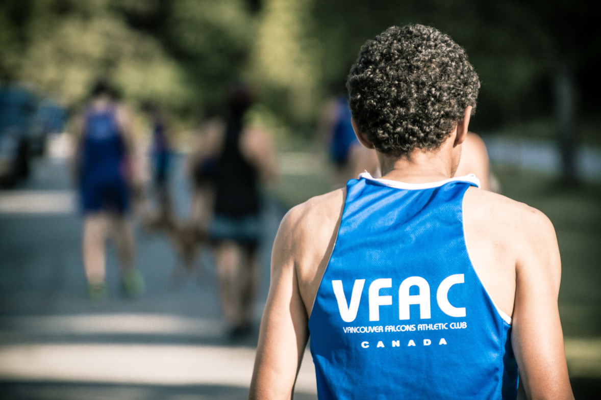 Runner wearing a VFAC singlet